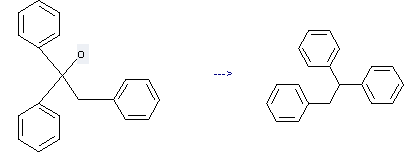 The Benzeneethanol, α,α-diphenyl- can react to get 1,1,2-Triphenyl-ethane